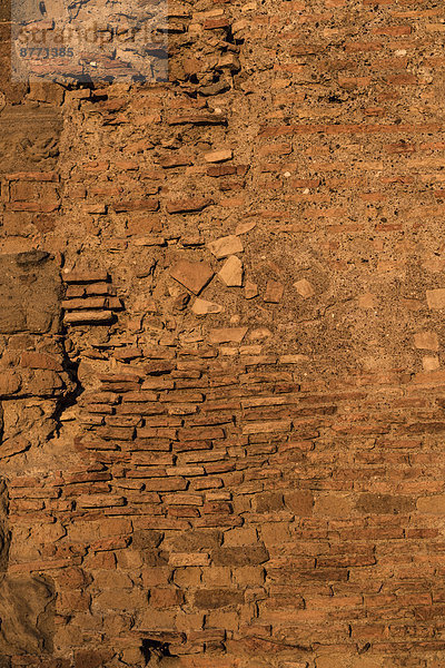 Italien  Rom  Ziegelmauer des alten Aquädukts