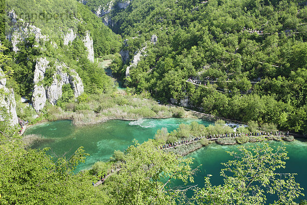 Seen im Nationalpark Plitvicer Seen  UNESCO Weltnaturerbe  Kroatien