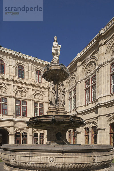 Wien Hauptstadt Springbrunnen Brunnen Fontäne Fontänen Österreich Zierbrunnen Brunnen Oper