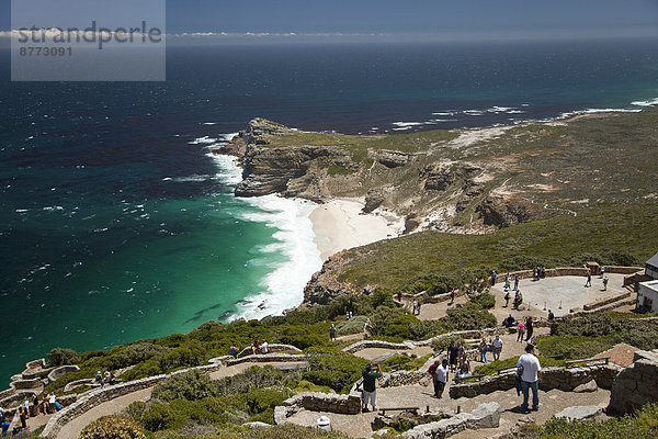 Touristen am Kap der Guten Hoffnung  Kapstadt  Westkap  Südafrika