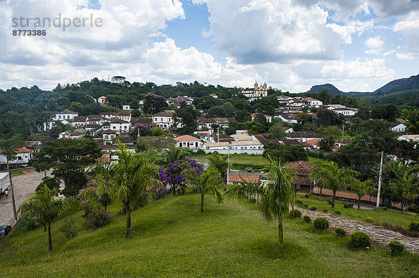 Ausblikc über die Altstadt von Tiradentes  Minas Gerais  Brasilien