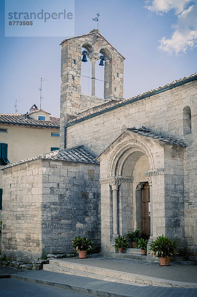 Italien  Toskana  San Quirico d'Orcia  Glockenturm