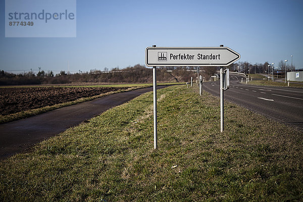 Germany  Baden-Wuerttemberg  Kleinglattbach  direction sign 'perfect location'