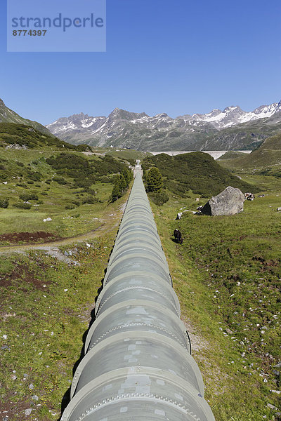 Österreich  Vorarlberg  Vermunt  Bielerhohe  Wasserleitung von der Silvretta Staumauer