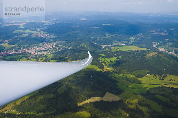 Deutschland  Bayern  Rhön  Teil des Segelflugs  Luftbild