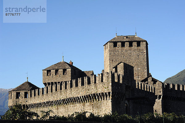 Mittelalter  Wand  Palast  Schloß  Schlösser  Festung  Bellinzona  Castello  Schweiz