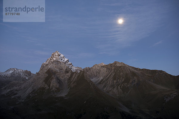 Europa  Berg  Nacht  Mond  Mondschein  Schweiz