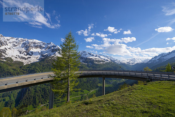 Europa  Berg  Fernverkehrsstraße  bedecken  Schnee  Schweiz