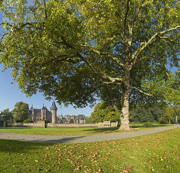 Europa  Palast  Schloß  Schlösser  Baum  Feld  Herbst  Wiese  Niederlande  Utrecht