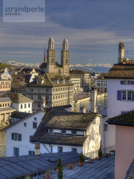 Dach  Europa  Kirche  Schornstein  Alpen  Schweiz  Zürich