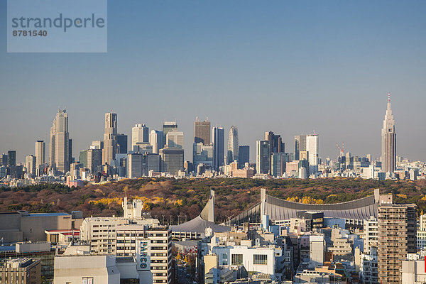 Skyline  Skylines  Reise  Großstadt  Tokyo  Hauptstadt  Herbst  Tourismus  Olympische Spiele  Olympiade  Stadion  Asien  Japan  Shinjuku