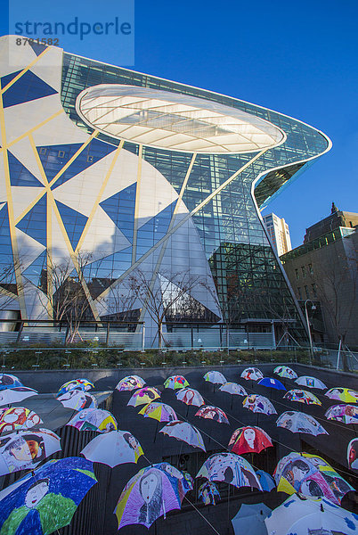Seoul  Hauptstadt  zeigen  Regenschirm  Schirm  Gebäude  Großstadt  Architektur  Kunst  Gemälde  Bild  Korea  Asien
