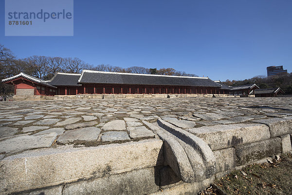 Seoul  Hauptstadt  Reise  Großstadt  Architektur  bunt  Museum  Monarchie  Kultur  Terrasse  Tourismus  Korea  UNESCO-Welterbe  Asien  Schrein  breit
