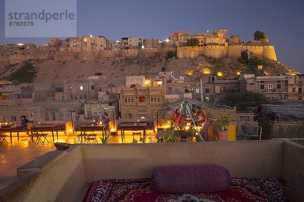 Nacht  Stadt  Großstadt  Festung  Asien  Indien  Jaisalmer  Rajasthan