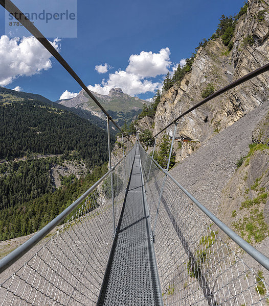 Europa  Berg  Sommer  Abenteuer  Landschaft  Hügel  hängen  Brücke  Schweiz