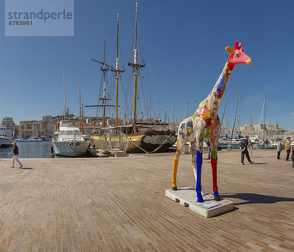 Hafen  Frankreich  Europa  Mensch  Menschen  Sommer  Stadt  Boot  Kunst  Dorf  Statue  Schiff  Marseille
