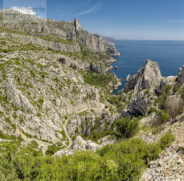 Wasser  Frankreich  Europa  Berg  Sommer  Landschaft  Meer  Calanque  Cassis