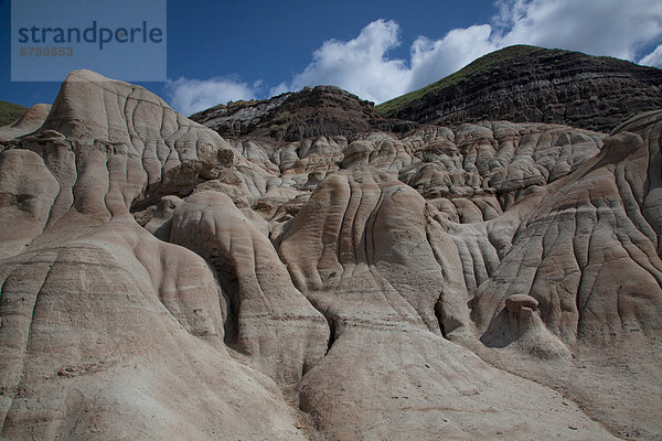 Felsbrocken  Landschaftlich schön  landschaftlich reizvoll  Stein  Landschaft  Nordamerika  Steppe  Hoodoo  Alberta  Kanada