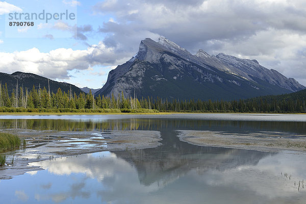 Nationalpark  Berg  See  Landschaftlich schön  landschaftlich reizvoll  Natur  Nordamerika  UNESCO-Welterbe  Rocky Mountains  Mount Rundle  Alberta  Banff  Kanada