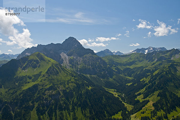Panorama  Europa  Alpen  Österreich  Kleinwalsertal  Vorarlberg