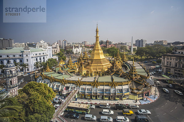 Reise Großstadt Architektur bunt Tourismus Myanmar Asien Innenstadt Pagode