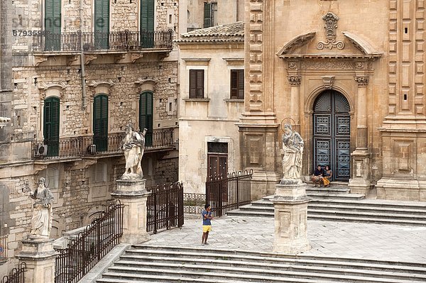 Stadt Fassade Hausfassade Ansicht Italien alt Sizilien