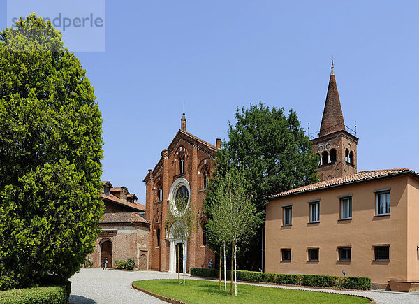 Italien  Lombardei  Viboldone Abtei Fassade