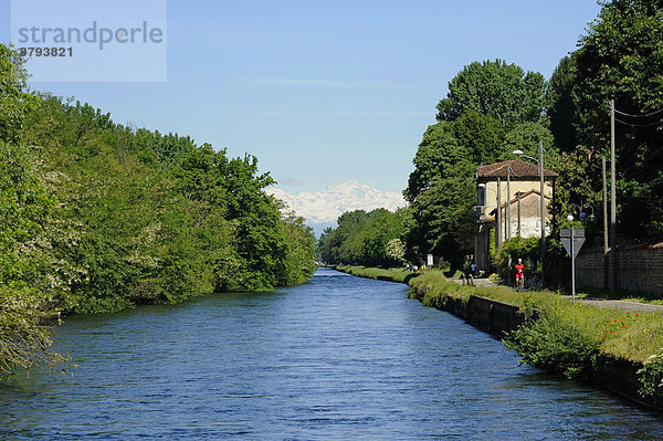 Italien  Lombardei  Mailand. Cassinette di Lugagnano  kanale scolmatore
