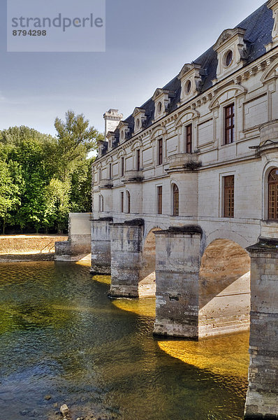 Schloss Chenonceau  Wasserschloss  16. Jahrhundert  Chenonceaux  Département Indre-et-Loire  Region Centre  Frankreich