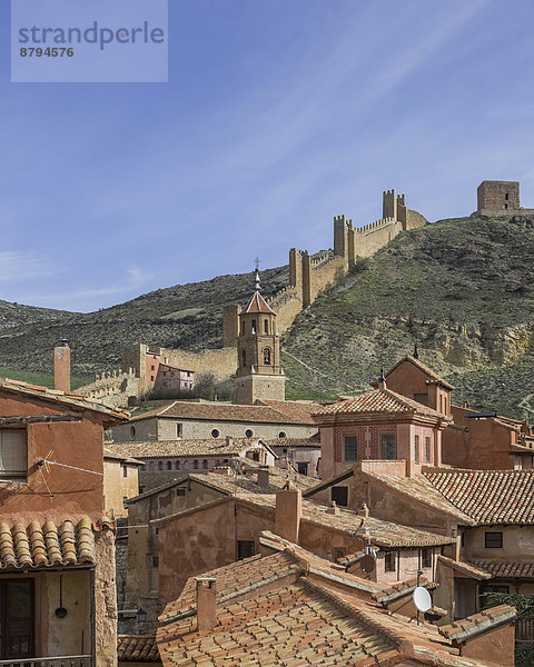 Anschnitt Stadtmauer Geschichte Aragonien Spanien