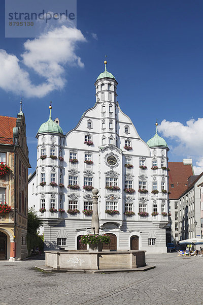 Rathaus am Marktplatz von Memmingen  Unterallgäu  Schwaben  Bayern  Deutschland