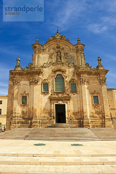 Barockfassade der Kirche und des Klosters des Heiligen Franziskus von Assisi  Matera  Italien