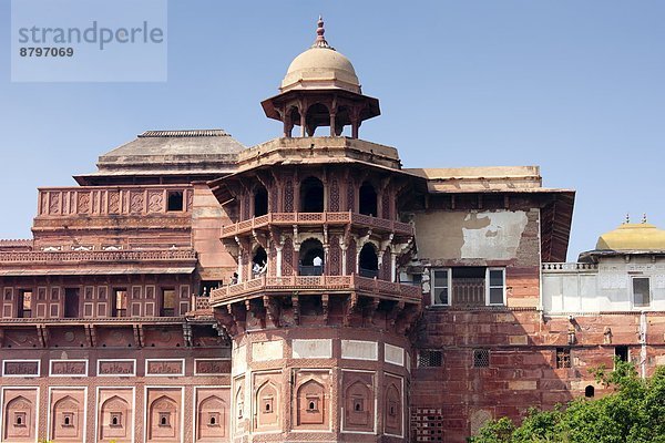 Gebäude  Festung  groß  großes  großer  große  großen  Agra  Jahrhundert  Residenz
