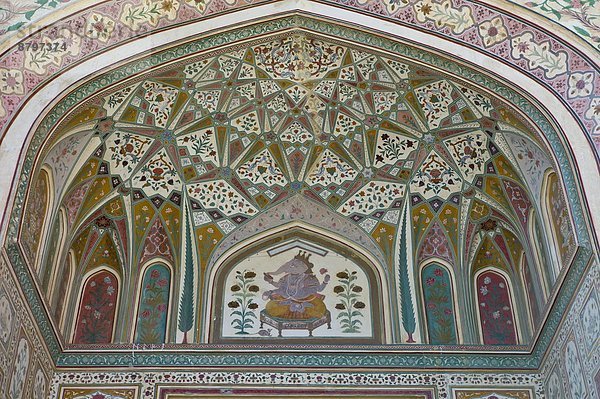 Festung  bauen  Bernstein  Jahrhundert  Jaipur  Rajasthan