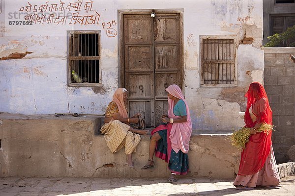 Frau  Dorf  Indianer  Rajasthan