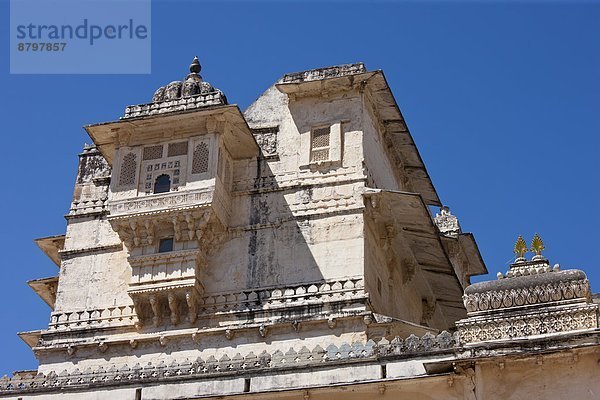 Detail  Details  Ausschnitt  Ausschnitte  Großstadt  Palast  Schloß  Schlösser  Indien  Rajasthan  Udaipur