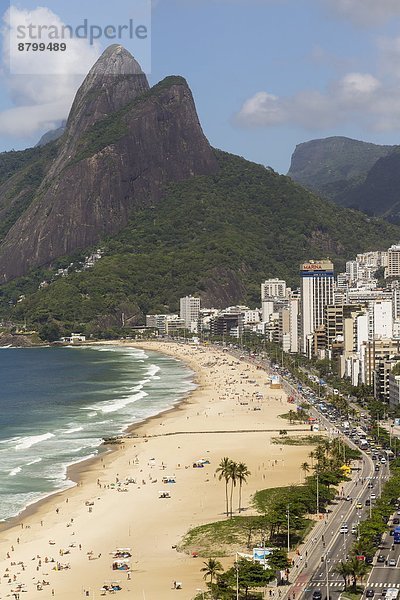 Strand von Ipanema  Rio De Janeiro  Brasilien  Südamerika
