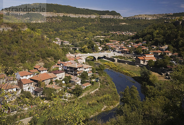 Fluss Dorf Herbst Bulgarien