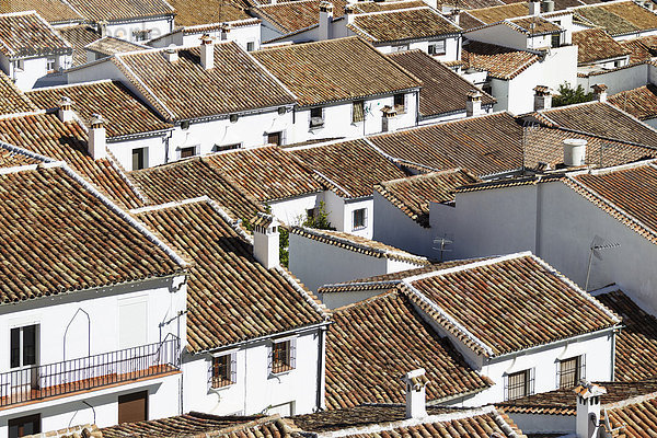 Dach Stadt weiß Ignoranz Andalusien Grazalema Spanien