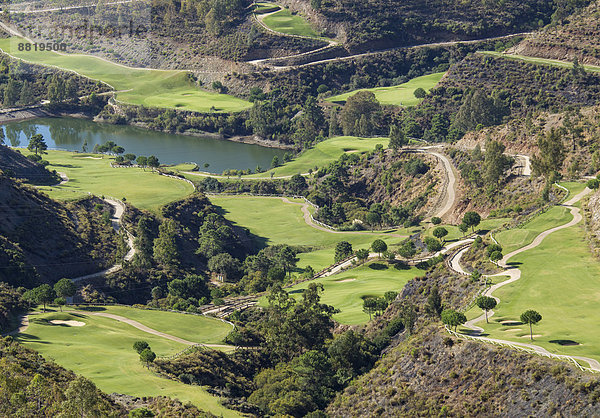 Golfplatz des exklusiven La Zagaleta Country Clubs  bei Marbella  Provinz Málaga  Andalusien  Spanien