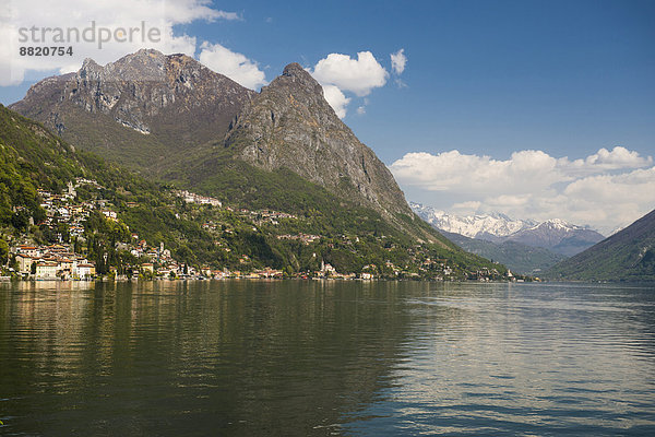 Italienischer Ostteil des Sees  Luganer See  Lago di Lugano  Provinz Como  Lombardei  Italien