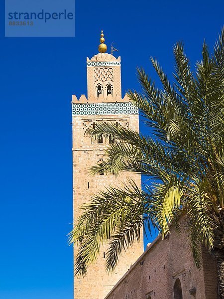 Marokko  Marrakesch-Tensift-El Haouz  Marrakesch  Koutoubia-Moschee  Minarett