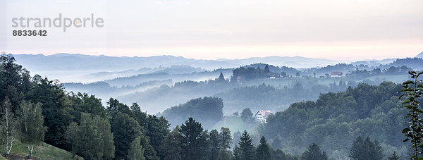 Österreich  Südsteiermark  Dunstlandschaft