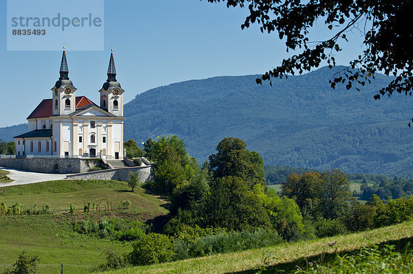 Slowenia  Zuzemberk  view to parish church