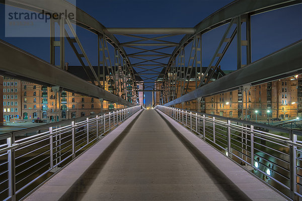 Deutschland  Hamburg  Kibbelsteg-Brücke in Speicherstadt