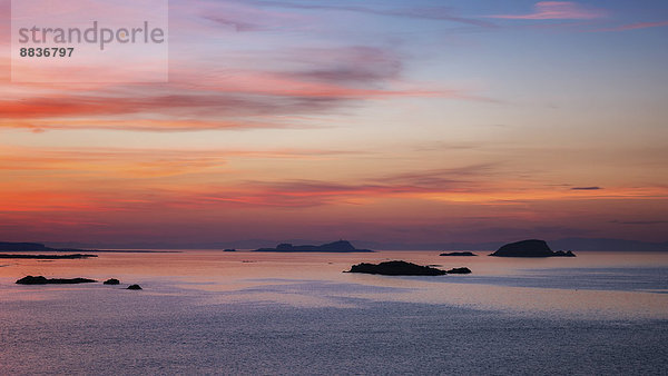 UK  Schottland  Firth of Forth  Sonnenuntergang