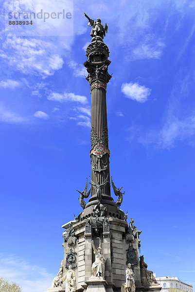 Monument a Colom  Kolumbussäule  Barcelona  Katalonien  Spanien