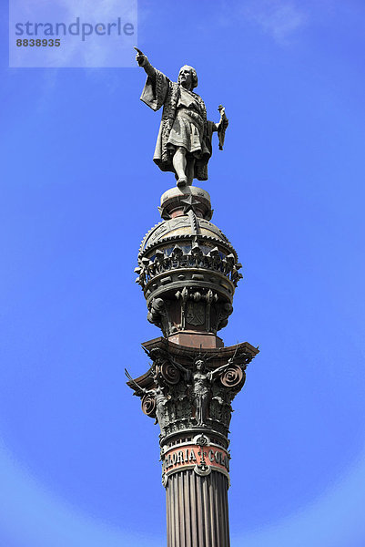Monument a Colom  Kolumbussäule  Barcelona  Katalonien  Spanien