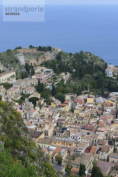 Ansicht Italien Sizilien Taormina