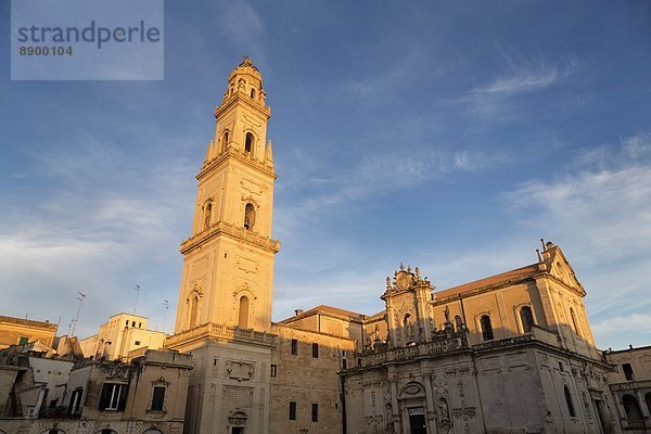 Europa  Großstadt  Kirchturm  Barock  Apulien  Italien  Lecce